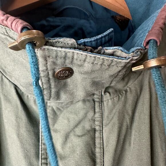 Timberland Weathergear Men's Vintage 1994 Green Canvas Leather Trim Jacket Sz L - Picture 9 of 16